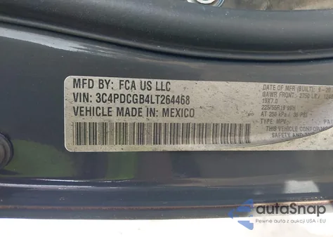 2020 Dodge Journey Crossroad из США, поврежденный, VIN 3C4PDCGB4LT264468